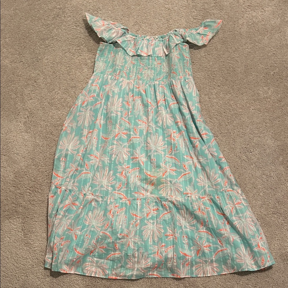 Vineyard Vines Women’s Dress in Light Blue and Coral
